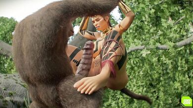 Legendado - The Primordial Progeny - A Tribo Fodida pelo Macaco [Hentai Porn]