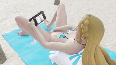 Zeldas Beach Masturbation Adventure