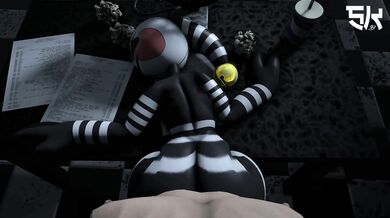 Watch as a sex doll is brought to life and used for anal sex in a secret security office!