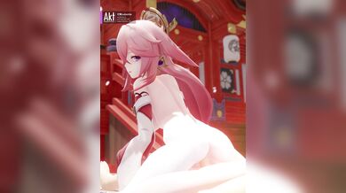 Watch me getting cleansed by a beautiful Yae Miko priestess in the shrine!