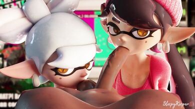 Sleepy Keepers Callie and Marie Blowjob Frenzy (Hentai Porn)