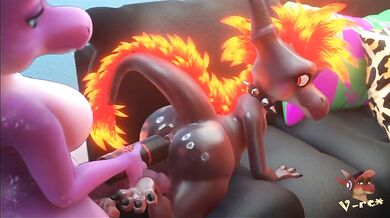 Watch this hot kobold succumb to the pleasure of a velociraptors tongue, in the erotic video Kobold Topping [Velocirection]