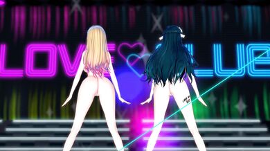 Sapphic Sirens Unleashed: Marin &amp Kitagawa Dance for Azumas Fubuki Provocation 4K Hentai Cobby