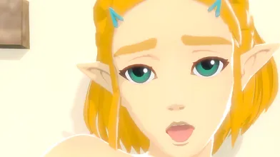 Lonely Princess Zelda enjoys some solo time with her toaster (short hair) in this hentai PORN video
