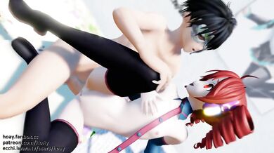 The Sexy Manga Twins: Anal Spooning Adventure