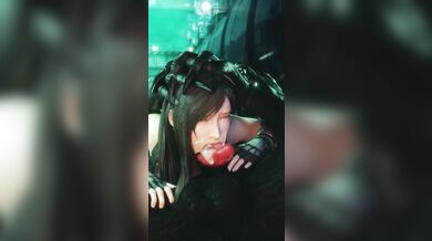 Tifa Lockhart sucks and swallows Rekin3D’s massive dick in stunning 4K Ultra HD quality