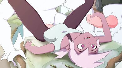 Busty Kipo and Newton Wolves in a Hot Three-way Threesome