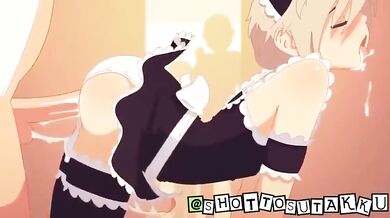 Watch as a sexy maid with a cock takes on a muscular femboy in this hot femdom scene!