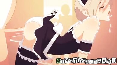 Watch as a sexy maid with a cock takes on a muscular femboy in this hot femdom scene!