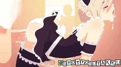 Watch as a sexy maid with a cock takes on a muscular femboy in this hot femdom scene!