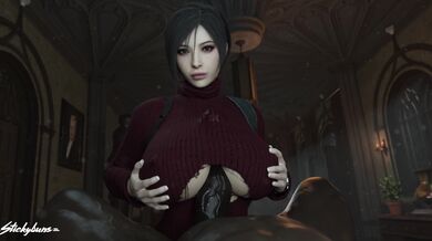 Asian Beauty Ada Wong Gets Stuck in a Messy Orgy with Sexy Strangers