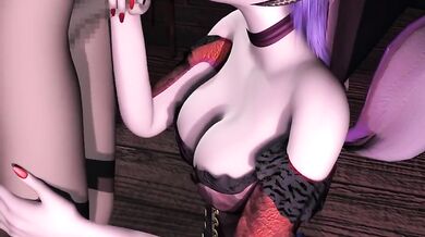Sorceress Madolea and Succubus Rimore engage in a wild orgy with each other and two hot guys in the woods