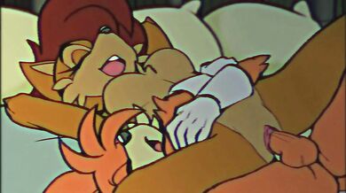 One horny Aunt Sally is pleasured by her nephew Tail and his friend Ardan Norgate