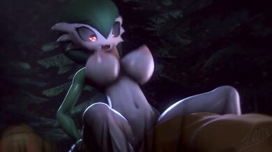Watch as a Gardevoir succumbs to her forbidden desires, in Horny Gardovoir by Adriandustred