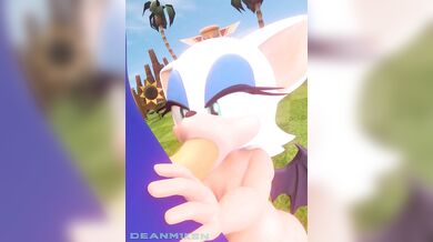 Rebecca Rotten Blows Away Sonic the Hedgehog with her Oral Skills