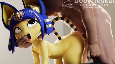 Ankha, Dominant, Doggy-style, - Dopy Teskat: A Hentai Adventure