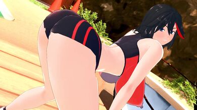 The curvy goddess Ryuko twerks with her hot body while wearing the sexy outfit of Code Yumi