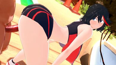 The curvy goddess Ryuko twerks with her hot body while wearing the sexy outfit of Code Yumi