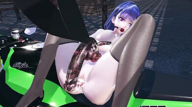 Tiny Insects Fulfill Raiden Meis Bike Sex Fantasy in Hentai Porn