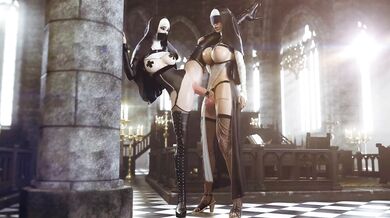 Sexy Nun Makes Love in the Cathedral