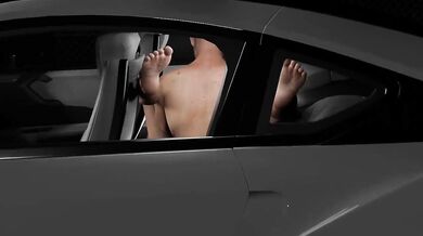 Gwen is a hot babe who loves to suck and fuck in her car while driving on the highway