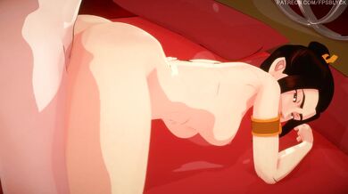 Azula Gives Blowjob To Fat, Bald Man In Public Bathroom (SFW)