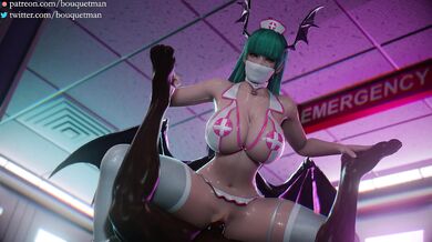 The Naughty Nurse: Morrigan Infiltrates an ER for Some BBC Snacks! (Blacked)