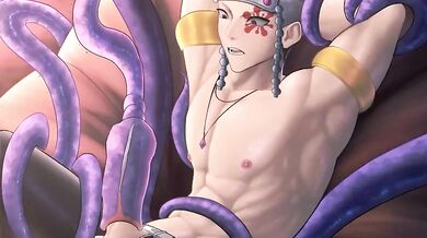 Uzumaki Naruto vs Tentacle Monsters (Without Sound)