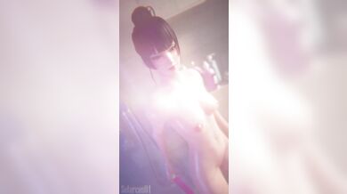 Setarcos04s lonely bath with Nyotengu in the shower