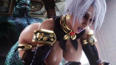 Lizardman Licks Ivys Perky Backside as She Gives Him a Big Booty Blowjob [] (noname55)