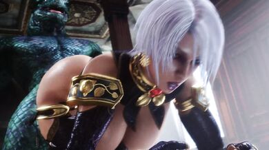 Lizardman Licks Ivys Perky Backside as She Gives Him a Big Booty Blowjob [] (noname55)