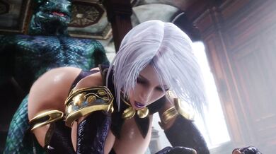 Lizardman Licks Ivys Perky Backside as She Gives Him a Big Booty Blowjob [] (noname55)