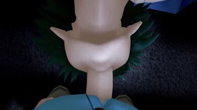 Watch as the deku scrubs the dick of a handsome man until he blows his load all over her face in this hot porn scene