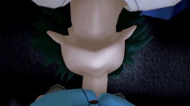 Watch as the deku scrubs the dick of a handsome man until he blows his load all over her face in this hot porn scene