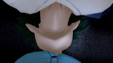 Watch as the deku scrubs the dick of a handsome man until he blows his load all over her face in this hot porn scene