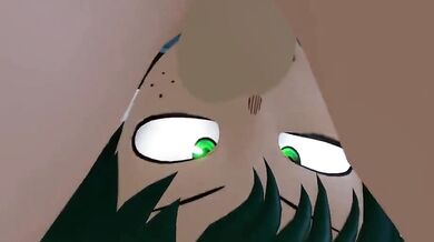 Watch as the deku scrubs the dick of a handsome man until he blows his load all over her face in this hot porn scene