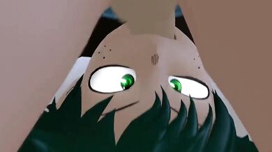 Watch as the deku scrubs the dick of a handsome man until he blows his load all over her face in this hot porn scene