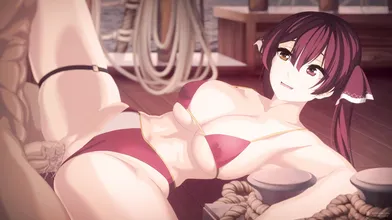 Watch as a hot marine babe in a bikini fucks her way through a nekololisama sex party