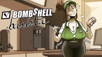 Watch as the curvaceous barista whips up a hot cup of coffee, wearing nothing but her tail-blazer and high heels