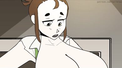 Watch as the curvaceous barista whips up a hot cup of coffee, wearing nothing but her tail-blazer and high heels