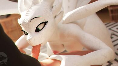 Watch the sexy Hentai: Light Fury and BJ by Furromantic 4K 60FPS porn video where you can see two furries having a hot bj scene in full HD quality