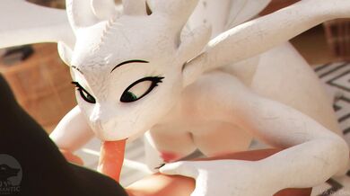 Watch the sexy Hentai: Light Fury and BJ by Furromantic 4K 60FPS porn video where you can see two furries having a hot bj scene in full HD quality