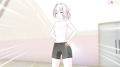 A young lady with a petite frame receives an enormous penis