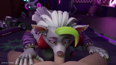 Roxanne, the lusty wolf, takes on a human prey