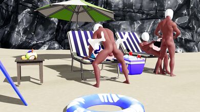 ``` Two goddesses of sex, Seele and Veliona, have a hardcore beach party! ```