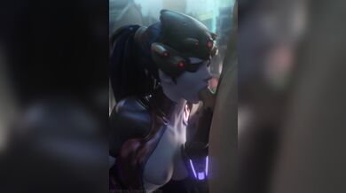 Widowmaker is about to get a blowjob from FPSBlyck, but he has no idea what hes in for