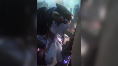 Widowmaker is about to get a blowjob from FPSBlyck, but he has no idea what hes in for