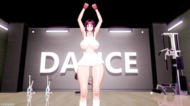 MMO Hentai Anime Character Doing Exercise in Lewd Outfit Seductively Blow Me -Fifth Harmony