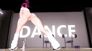 MMO Hentai Anime Character Doing Exercise in Lewd Outfit Seductively Blow Me -Fifth Harmony