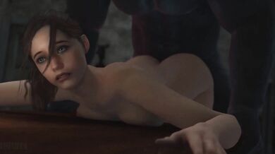 Ms Claire Redfield and Mr X, AKA Nedke, Get Intimate in the Laboratory
